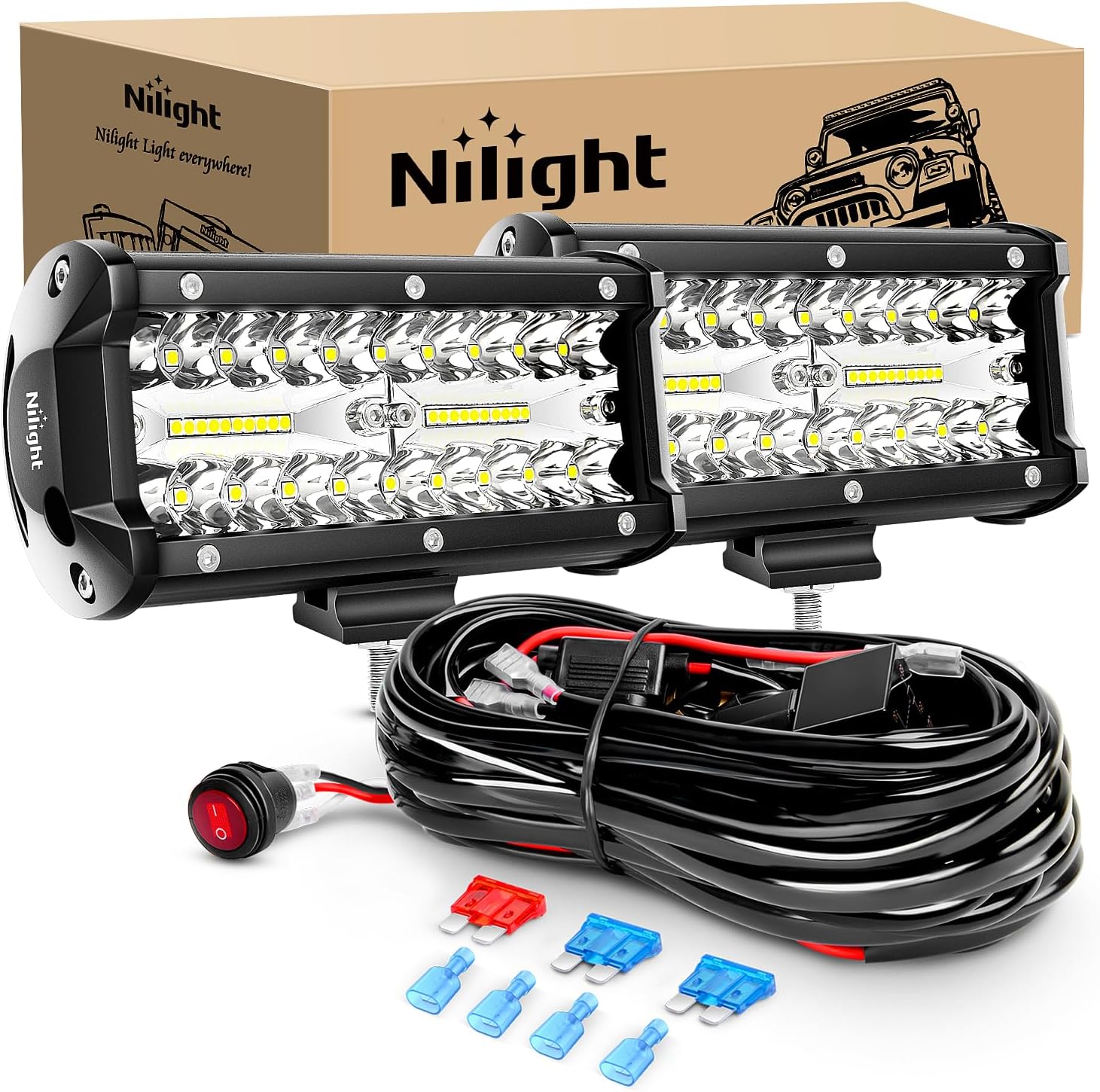 Detalle de Nilight ZH303 6.5 Inch 120W LED Driving Light Combo