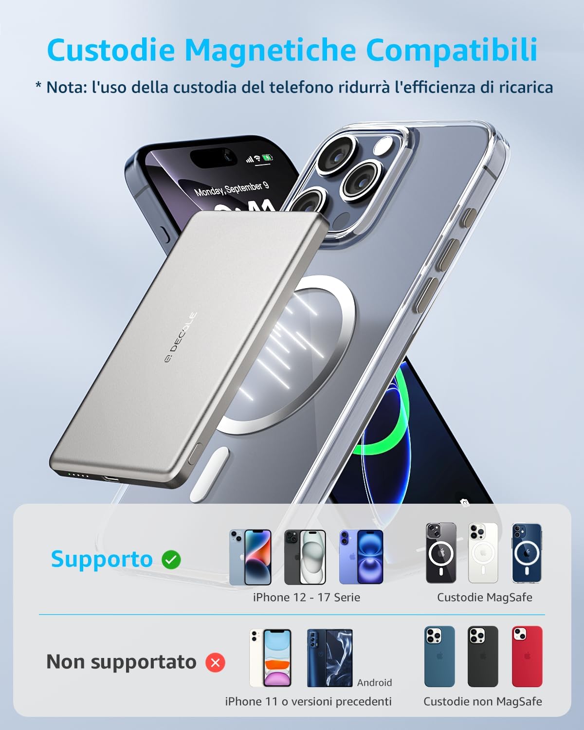 Detalle 2 de decqle Air powerbank MagSafe 5000 mAh