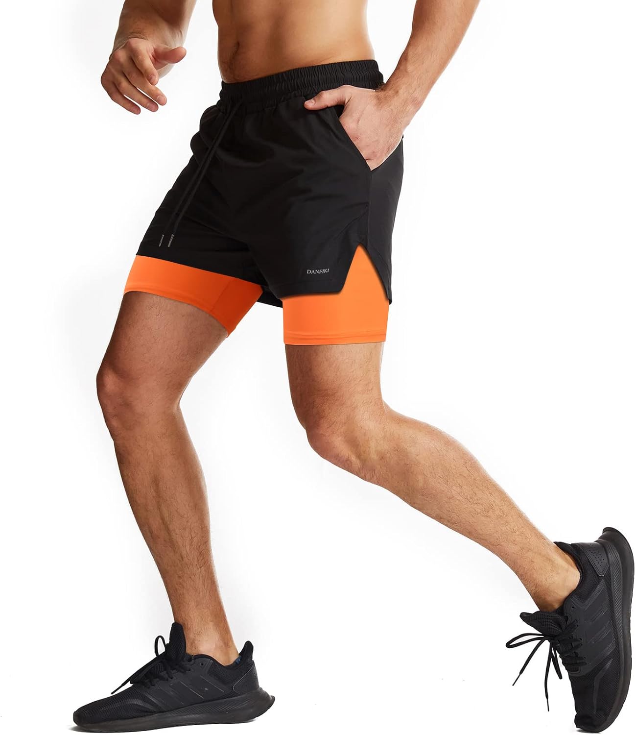 Thumbnail 1 de Danfiki 2-in-1 Men’s Running Shorts with Phone Pocket – Lightweight, Quick-Dry Gym Shorts