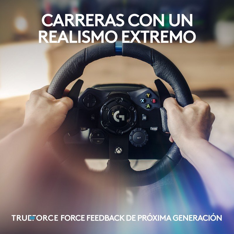 Detalle 2 de Logitech G923 Volante y Pedales para Xbox y PC