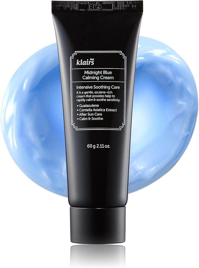 Detalle de DearKlairs Crema Mediana Azul para Pieles Sensibles 🌙