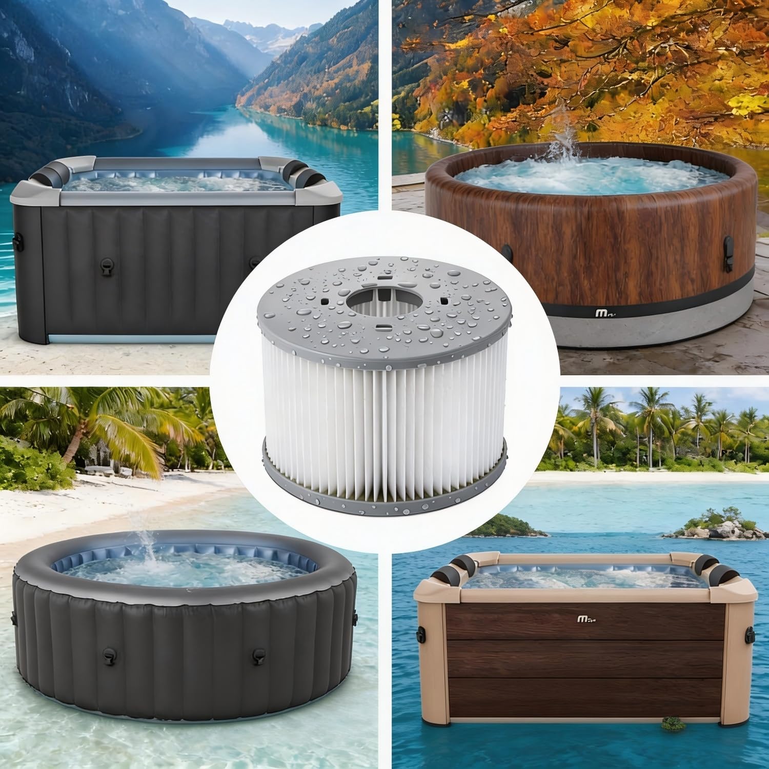 Thumbnail 6 de Dokkita 12er Set Ersatzfilter für MSPA Whirlpool-Filter-Kartuschen – kompatibel ab 2020