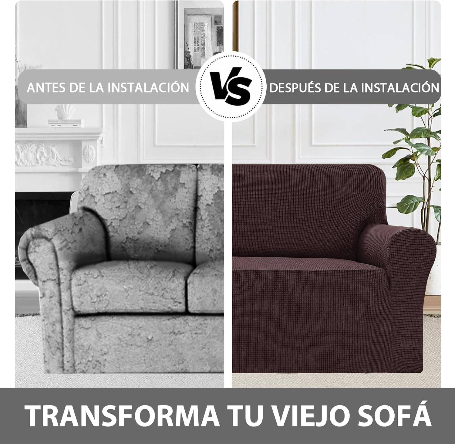 Thumbnail 4 de BellaHills Fundas Sofas 3 y 2 Plazas Elasticas 🛋