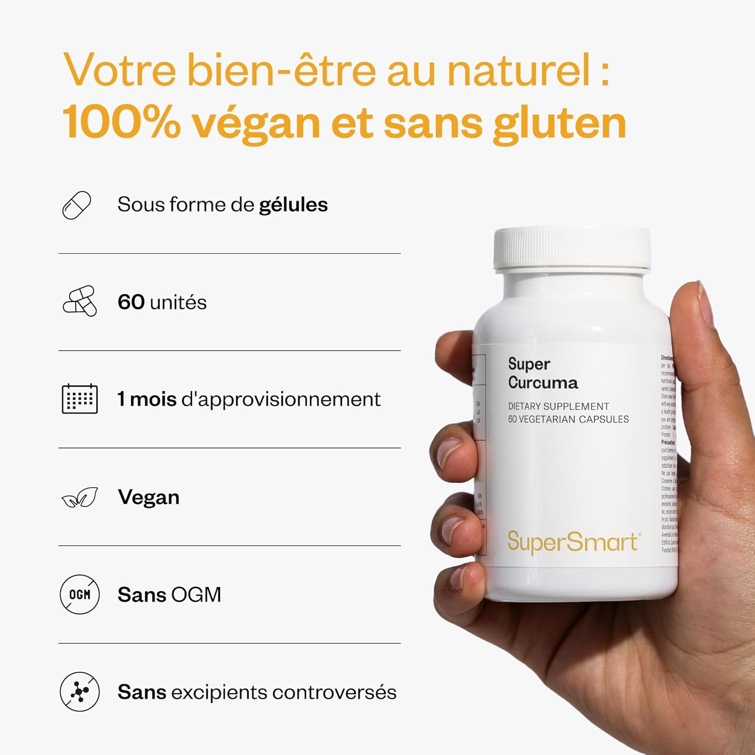 Thumbnail 4 de Super Curcuma SuperSmart – Haute Absorption (Meriva®) à la curcumine et pipérine, vegan