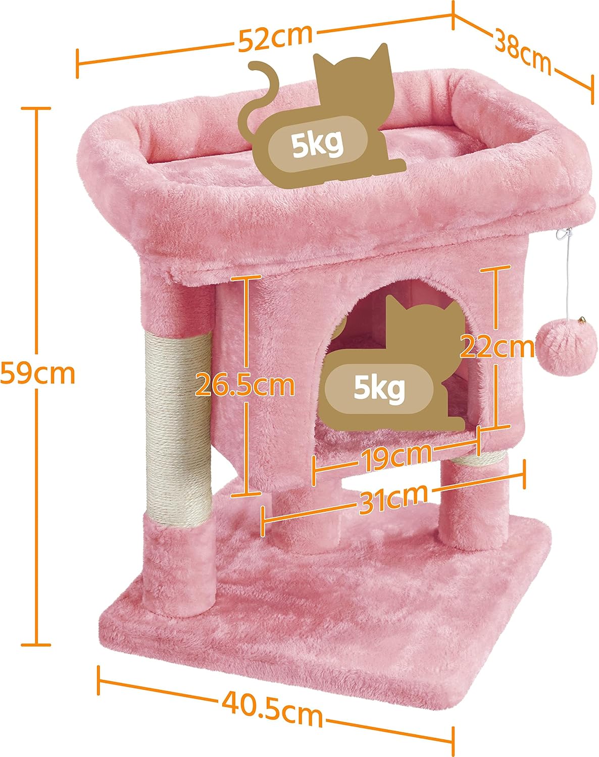 Detalle de Yaheetech Cat Tree Cat Condo 31cm