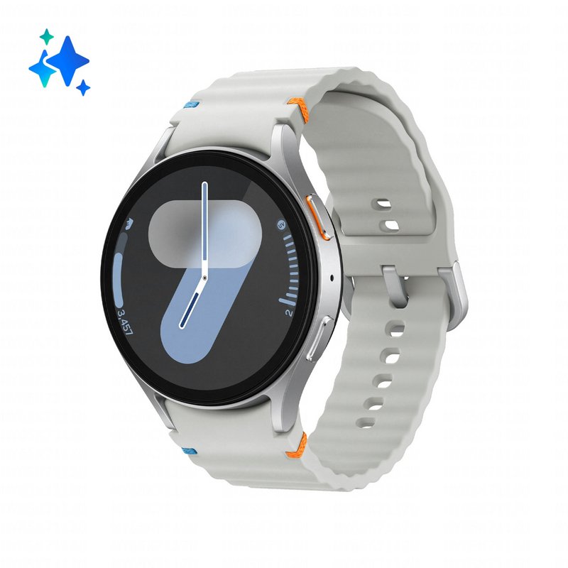 Detalle 2 de Samsung Galaxy Watch7 44mm Bluetooth GPS NFC – AMOLED, IP68 5ATM, Plata
