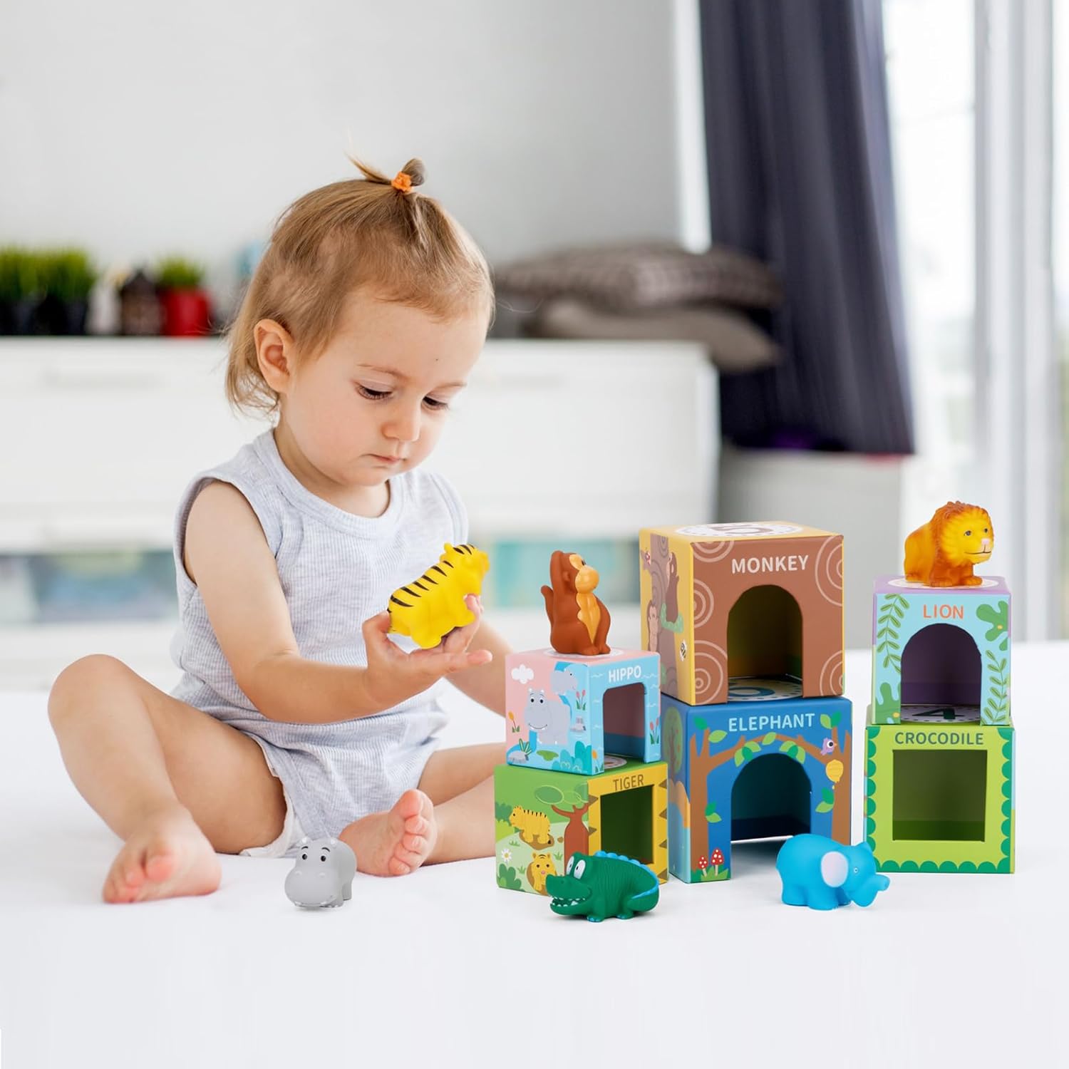Thumbnail 2 de Sorting and Stacking Toys Blocks for Toddlers 1-3