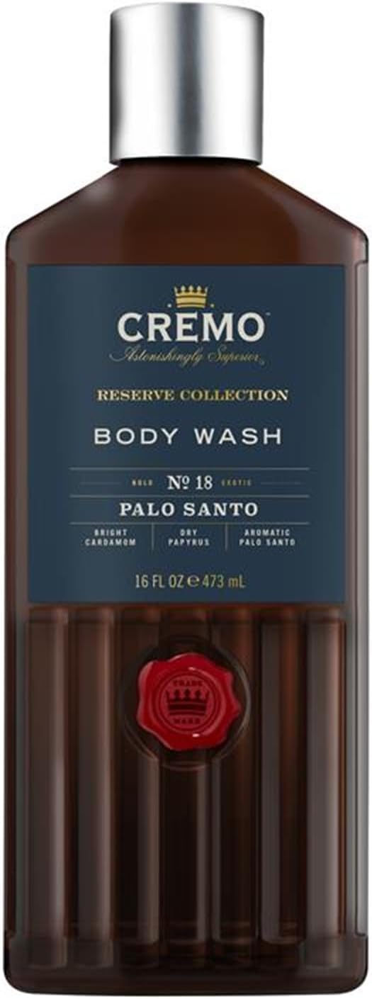 Detalle de CREMO Réserve Collection Gel Douche Palo Santo 473 ml – Parfum Subtil & Luxueux
