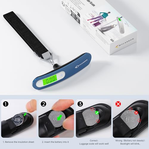 Thumbnail 5 de MYCARBON Luggage Scale Portable Digital Suitcase Scales – 50kg/110lb with Backlit LCD