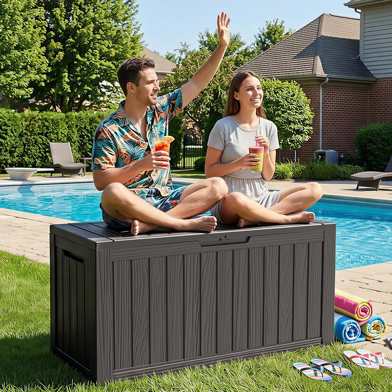 Detalle 2 de DRATO Outdoor Storage Box 155 Gallon