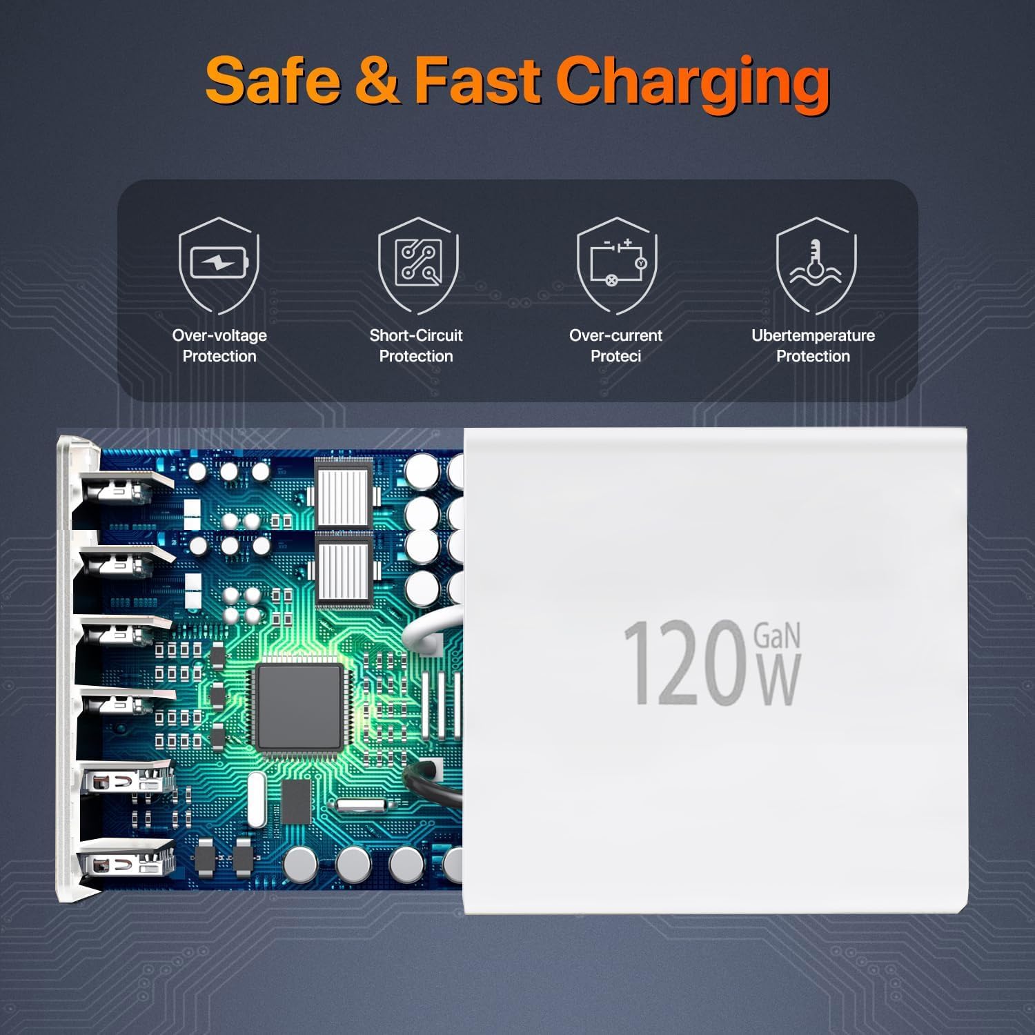 Thumbnail 5 de USB C Ladegerät 120W 6-Port GaN PD 3.0