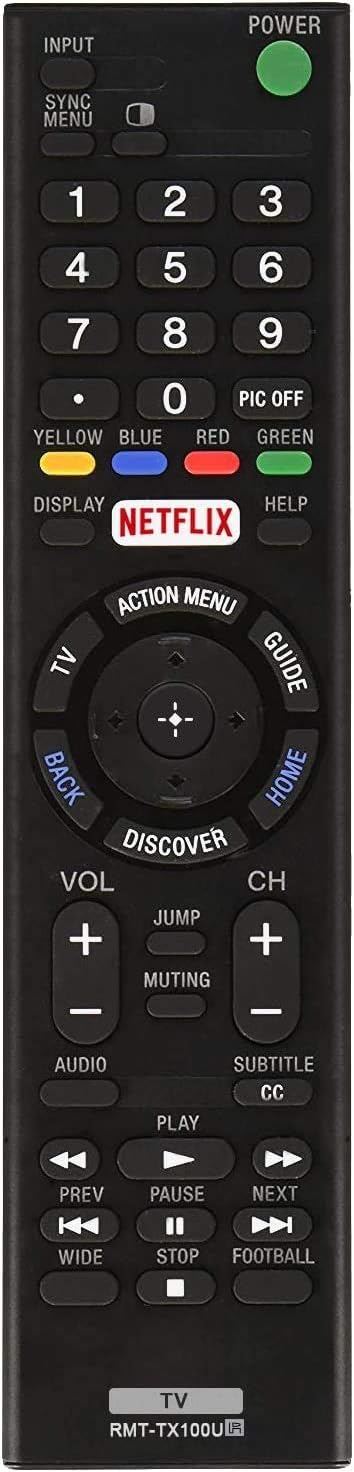Detalle de RMT-TX100U Universal Remote Control for Sony Smart TVs (No Setup Needed)