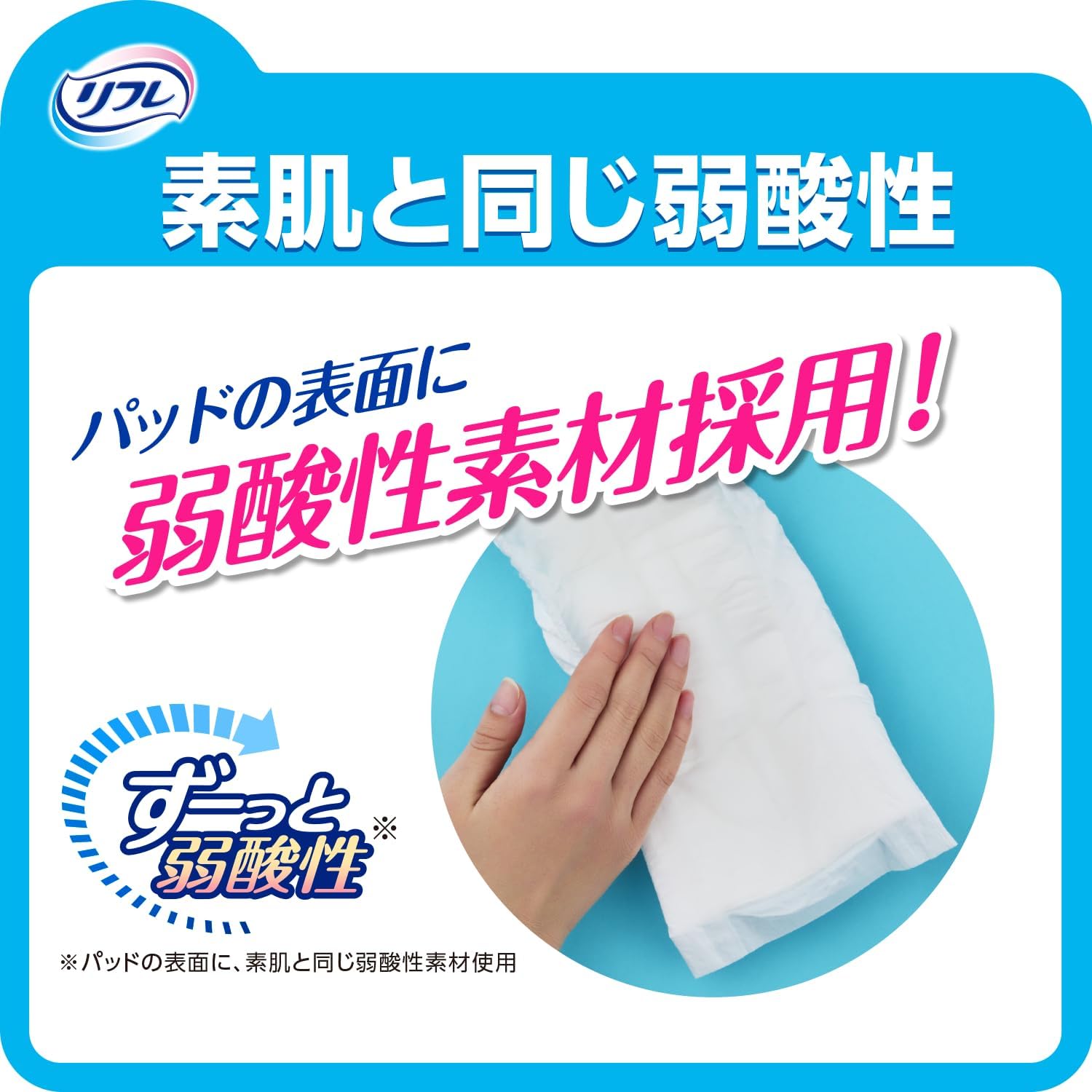 Detalle 2 de リフレ ひとりで簡単装着 紙パンツ用パッド 2回吸収 72枚入