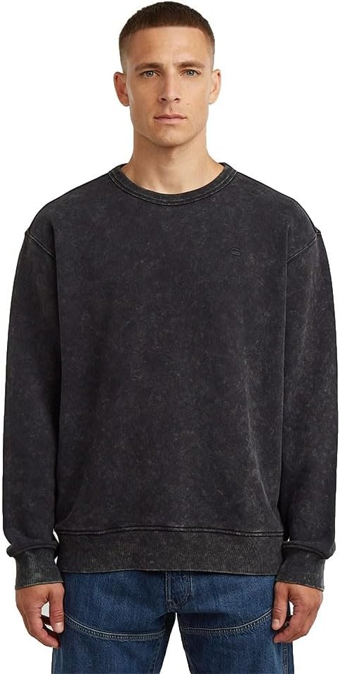 Detalle de G-STAR Washed R Sw Felpa Uomo: comfort e stile everyday