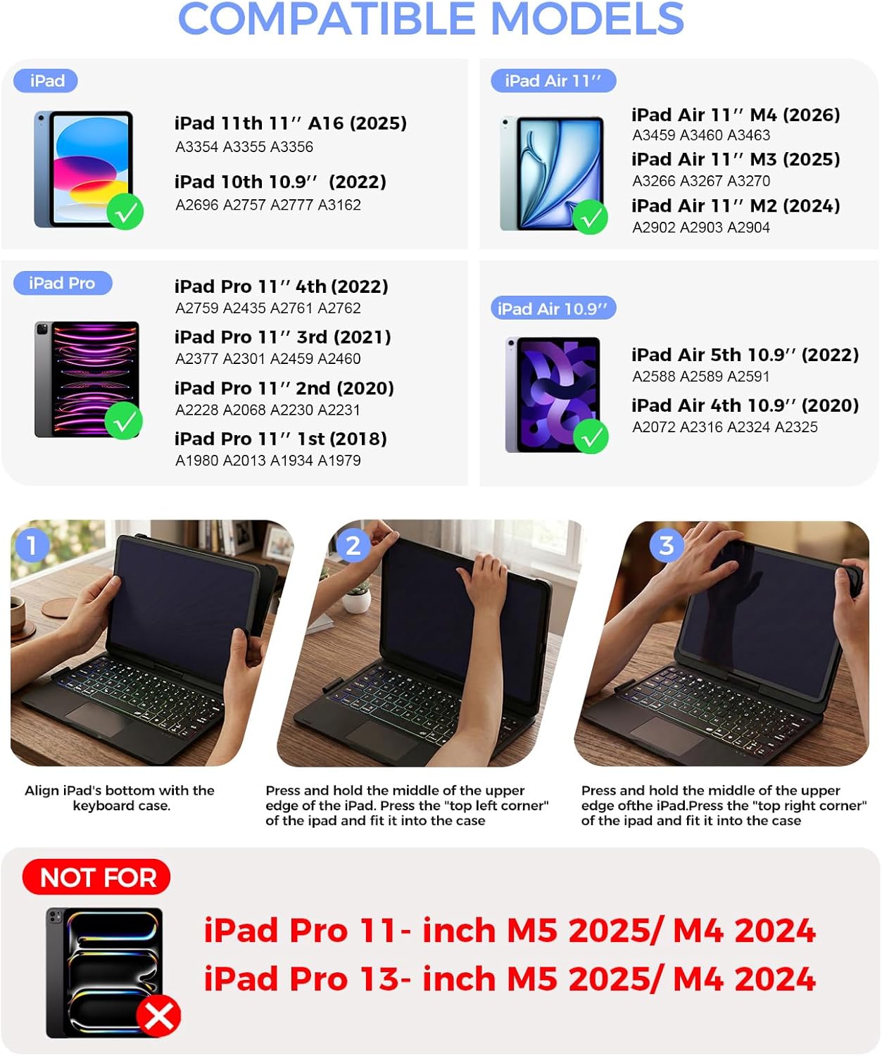 Detalle 2 de NOKBABO iPad 11th Case with Keyboard