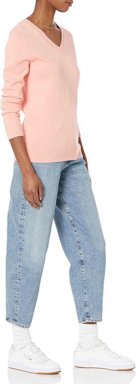 Detalle 2 de Amazon Essentials Women's Lightweight Long-Sleeve V-Neck Cotton Sweater