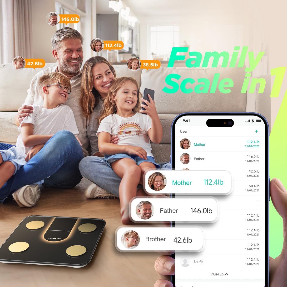 Thumbnail 5 de RunStar Smart Scale with 8-in-1 Display ⚖