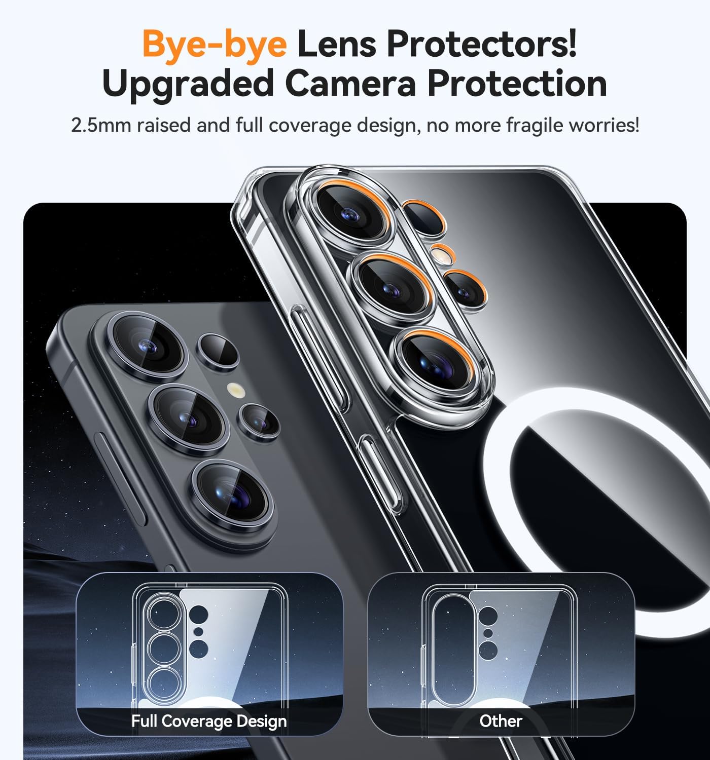 Detalle de CANSHN Cover Magnetica Trasparente per Samsung Galaxy S26 Ultra 6,9" con Airbag e protezione fotocamera aggiornata