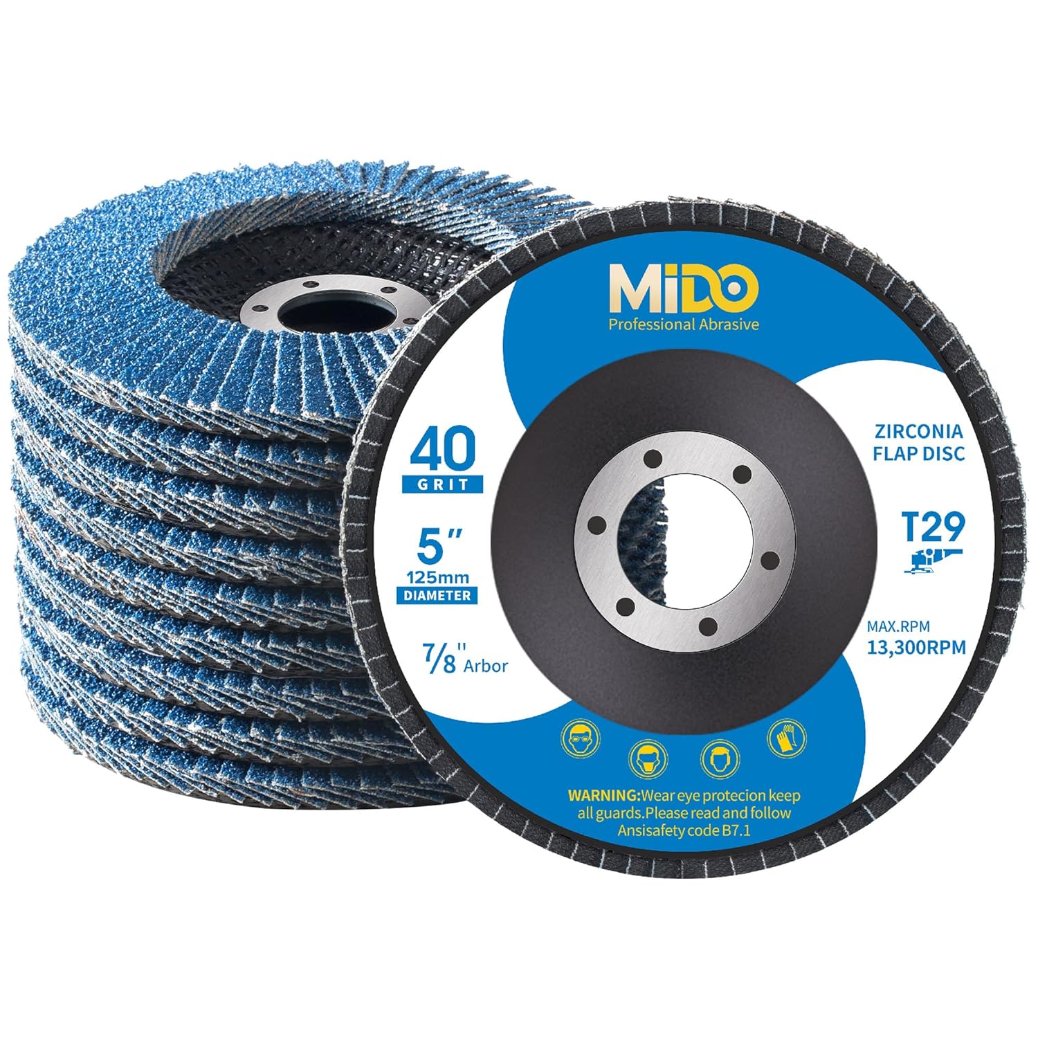 Thumbnail 6 de MIDO Professional Flap Discs 115mm, 20 pcs đź›