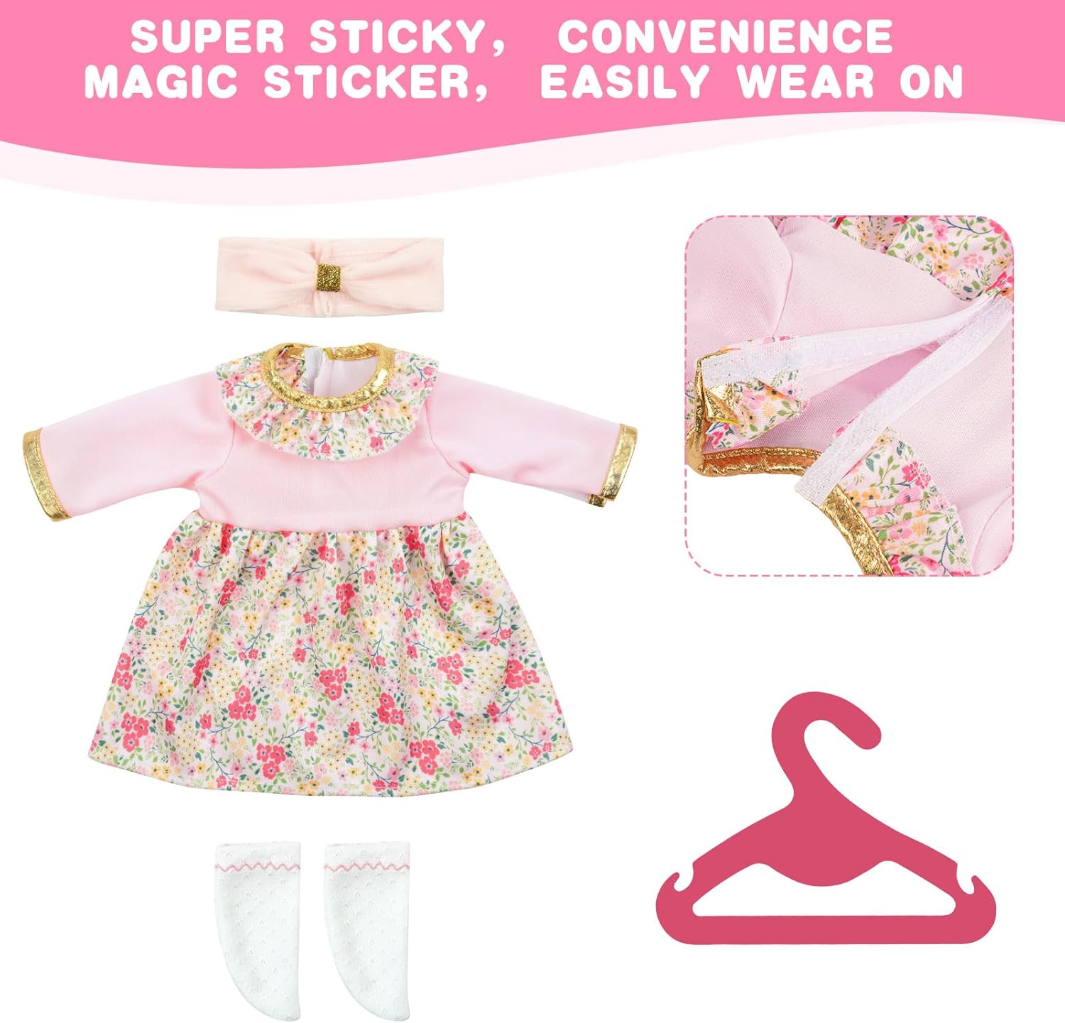 Thumbnail 5 de Aolso Baby Doll Clothes 14-18 Inch 4-Pack