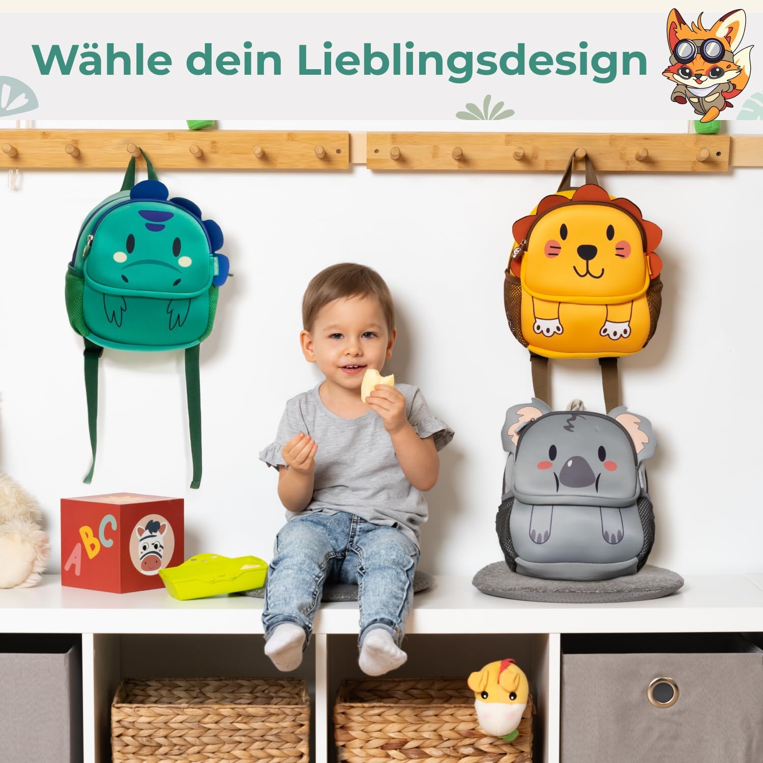 Detalle 2 de REISERACKER Kindergartenrucksack Wild Animal