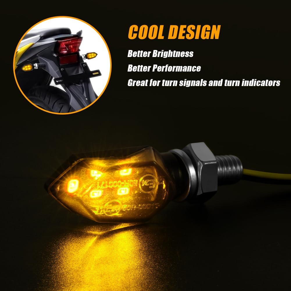Thumbnail 5 de URAQT Motorcycle LED Turn Signal Light – 4 Pack Universal, Waterproof 12V Indicators