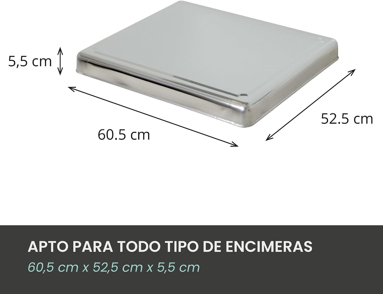 Thumbnail 1 de Jocca Protection Plaque de Cuisson – Couvre-Plaque en Acier Inoxydable 60,5 x 52,5 cm