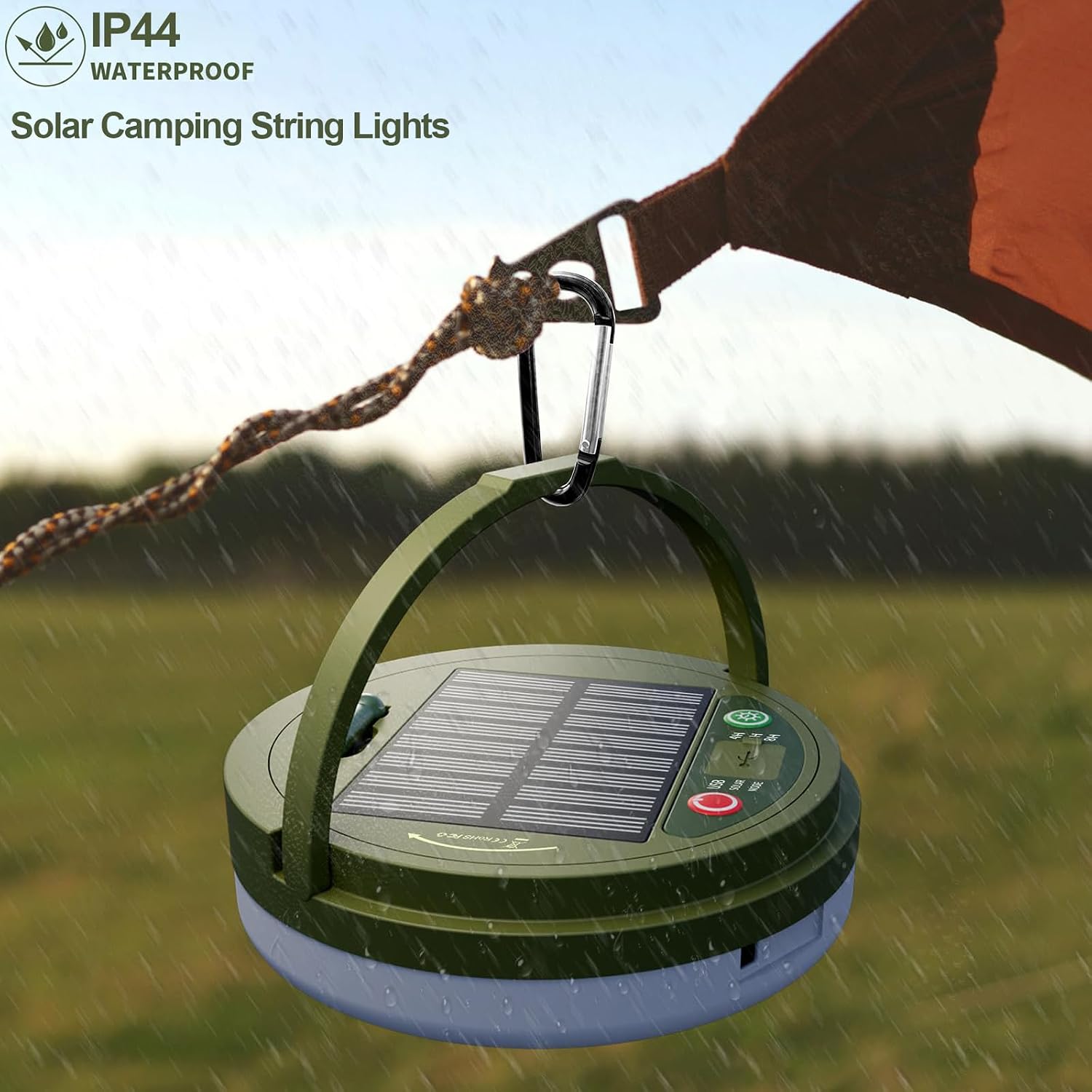 Thumbnail 3 de Liglit Solar Camping String Lights: 10m, 100 LEDs, 13 Modes, USB & Solar Rechargeable