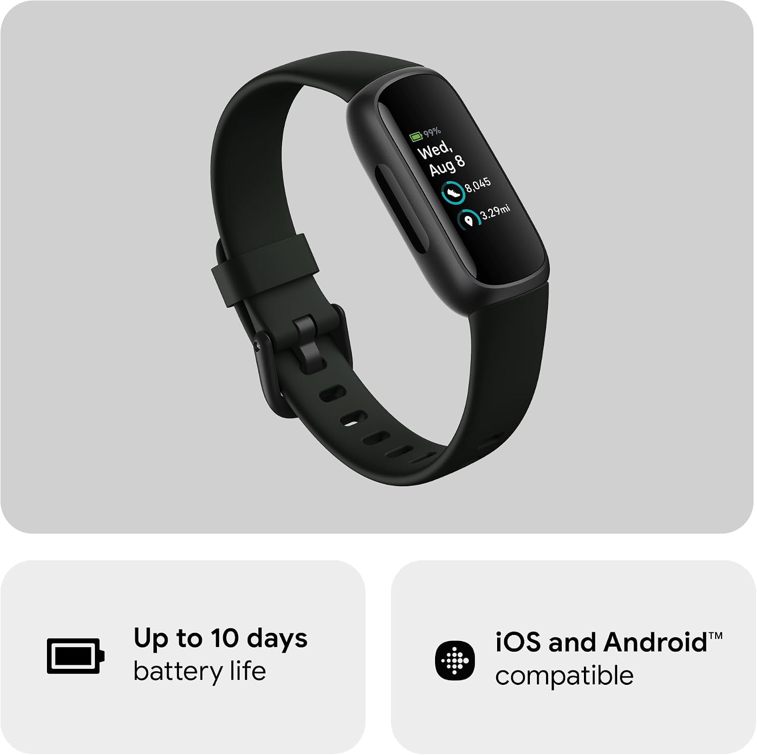 Detalle 2 de Google Fitbit Inspire 3 activity tracker 10 days battery