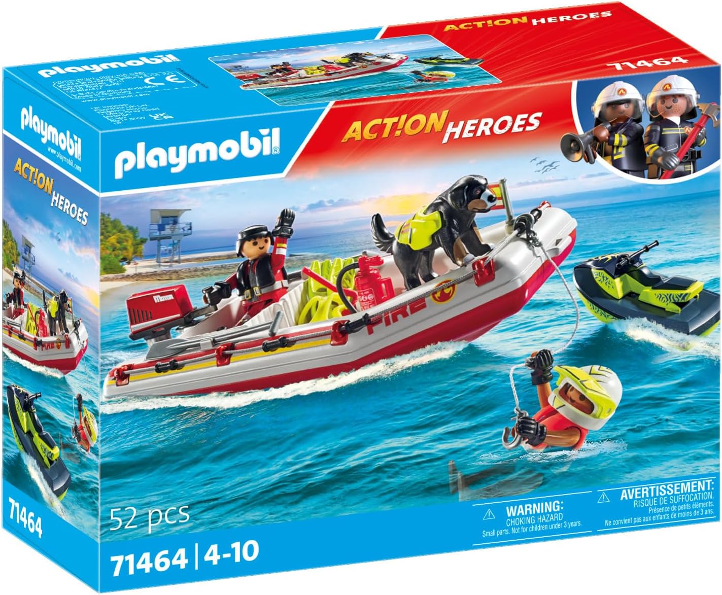 Thumbnail 1 de PLAYMOBIL 71464 Feuerwehrboot 52 Teile 🚤
