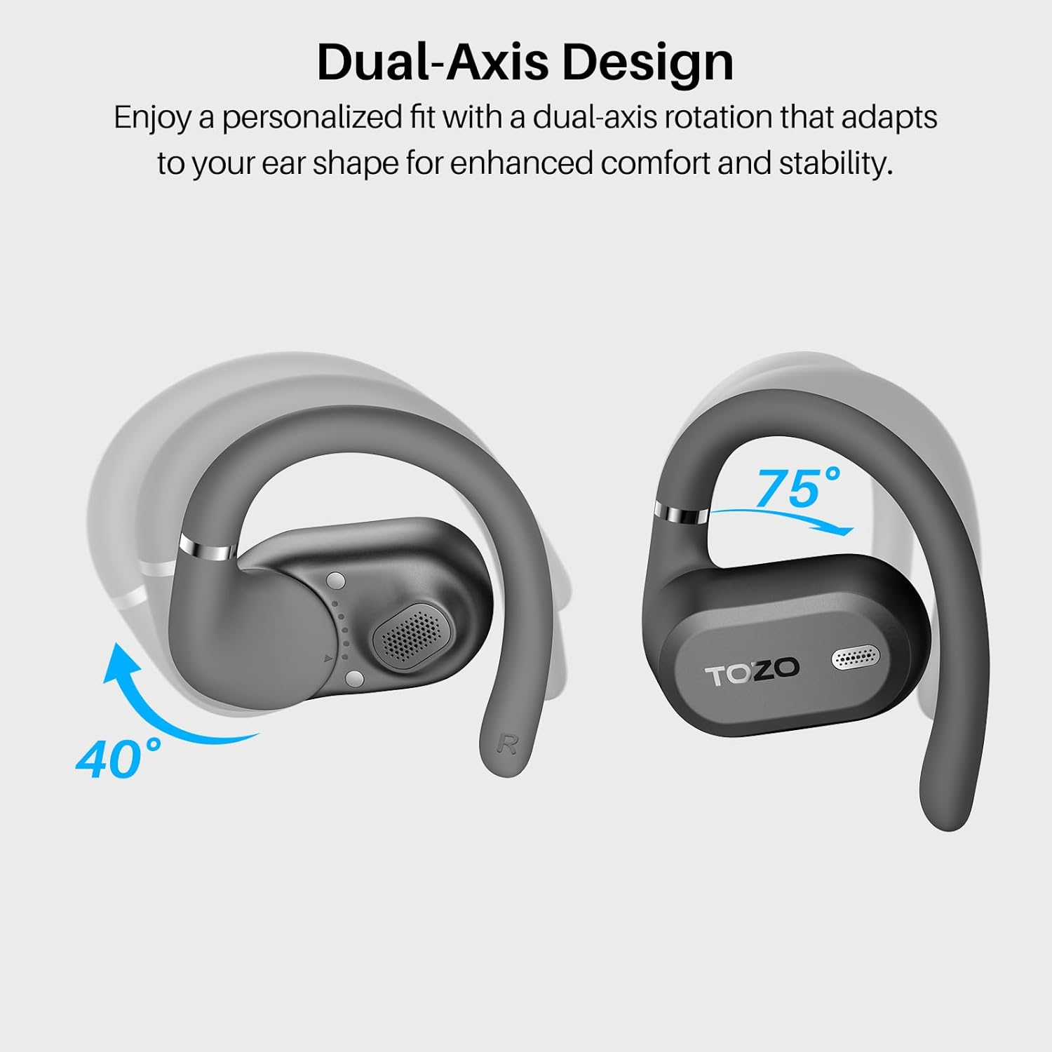 Thumbnail 1 de TOZO OpenWear Open Ear Kopfhörer, Bluetooth 5.3