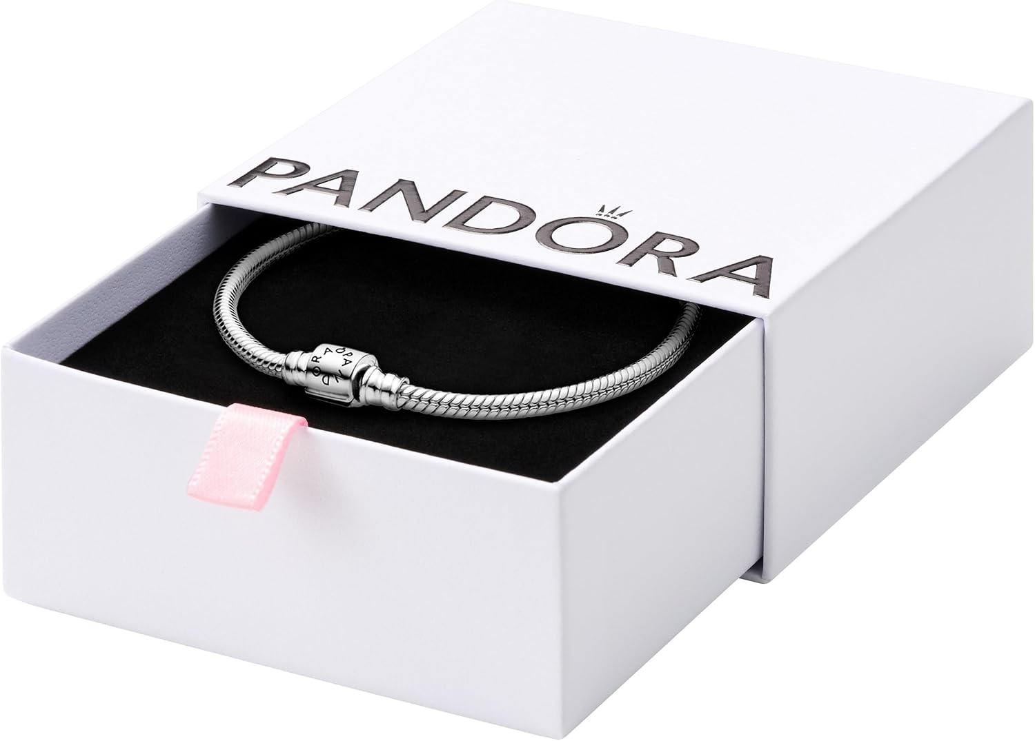 Detalle de Pandora Schlangen-Gliederarmband mit Zylinder-Verschluss in Sterling-Silber – ikonisches Basisstück mit Geschichte