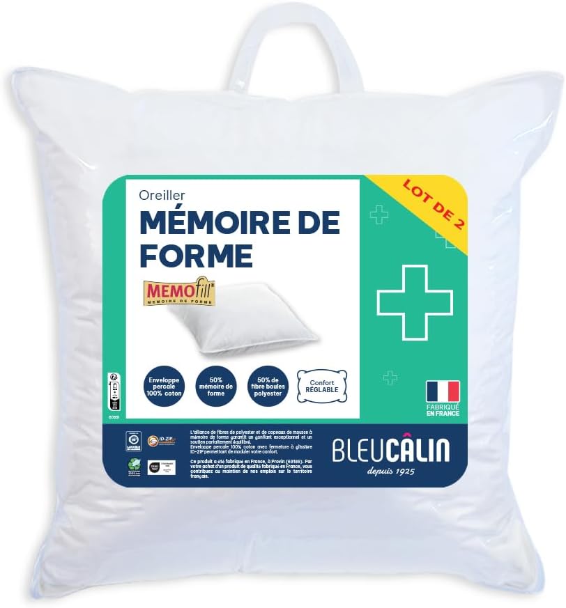 Thumbnail 4 de Bleu Calin OMFW60 Oreillers 60 x 60 cm