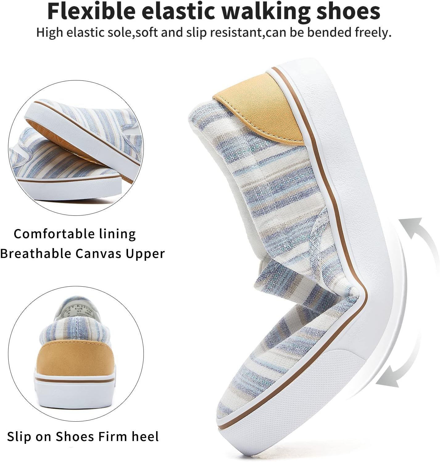 Thumbnail 4 de Women's Slip On Canvas Sneakers 1 emoji