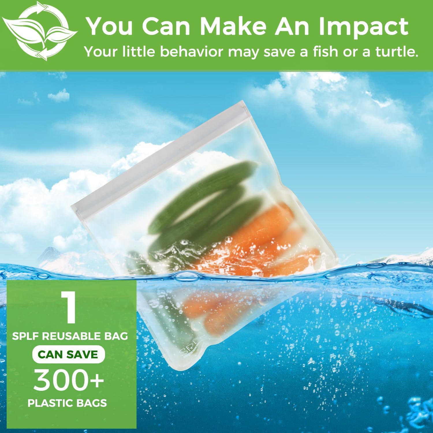 Thumbnail 6 de SPLF Reusable Food Storage Bags, 1 Gallon