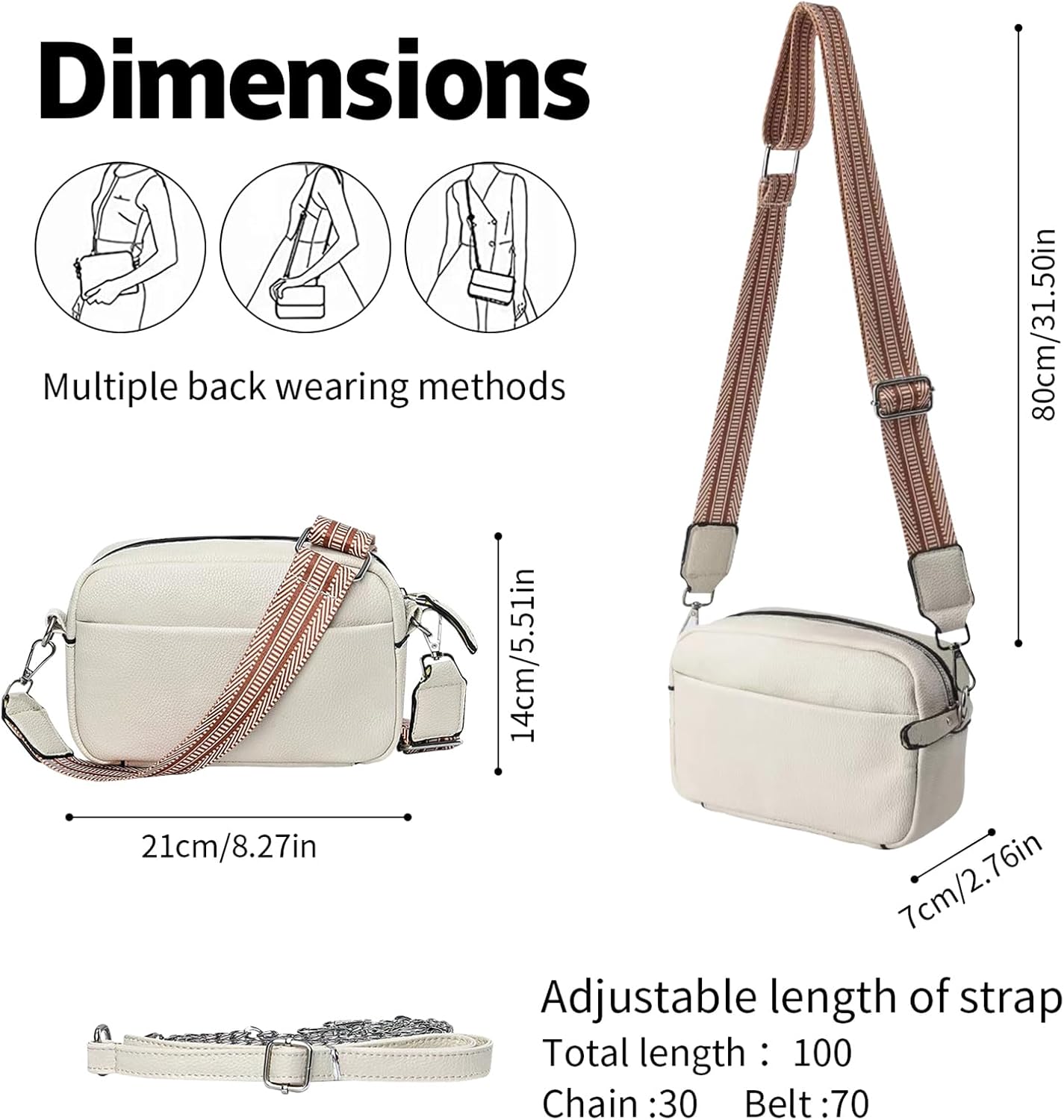 Thumbnail 1 de Cckuu Crossbody Bag 22x16x8cm