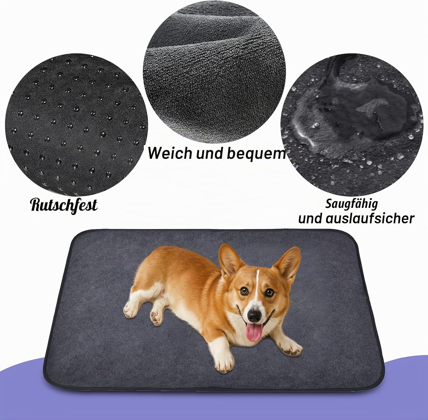 Detalle de 2 Stück Welpen Unterlagen 107 x 77 cm – Waschbare Puppy Pads wiederverwendbar