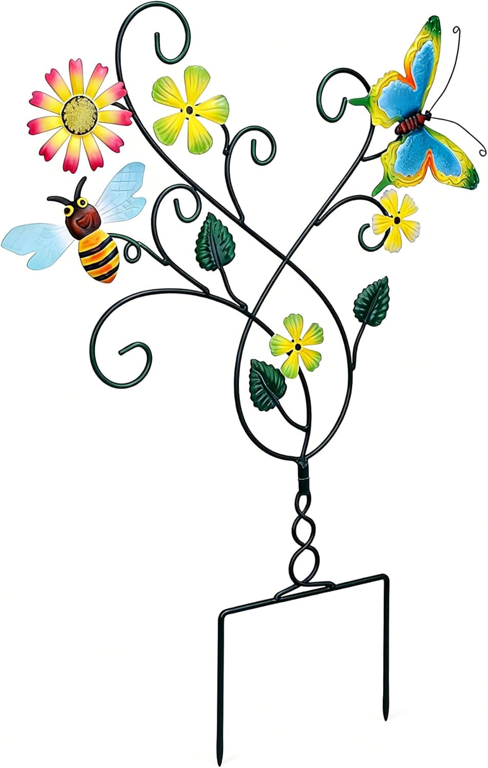 Thumbnail 4 de WENTTUO Decor for Outside 33 Inch: Dual-Function Garden Stake with Flowers and Dragonflies