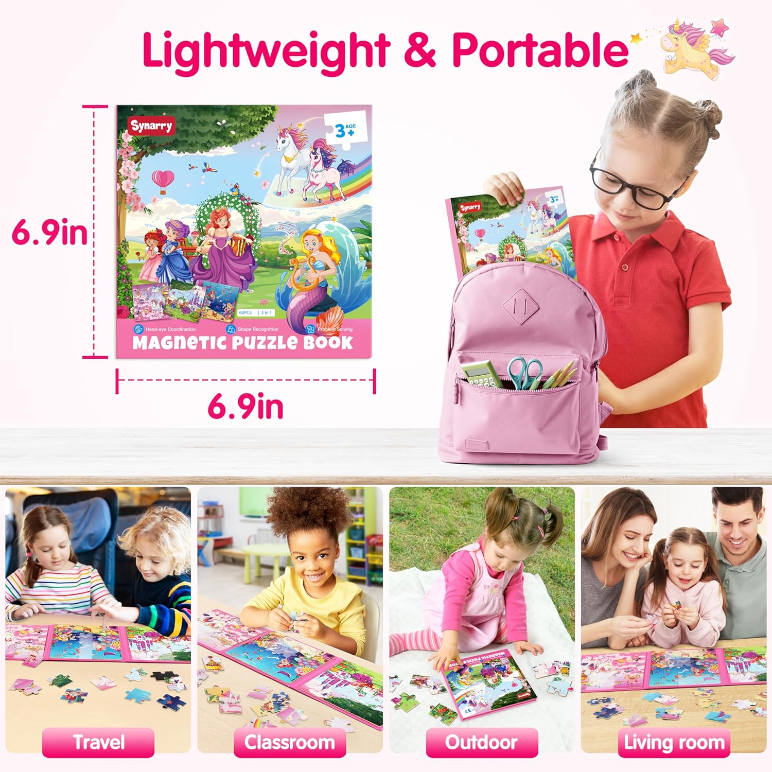 Thumbnail 4 de SYNARRY Unicorn Magnetic Puzzles for Girls