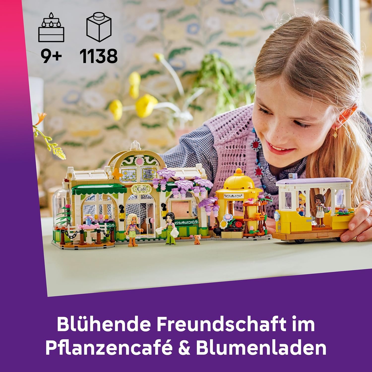 Detalle 2 de LEGO Friends Pflanzencafé und Blumenkiosk – 42671