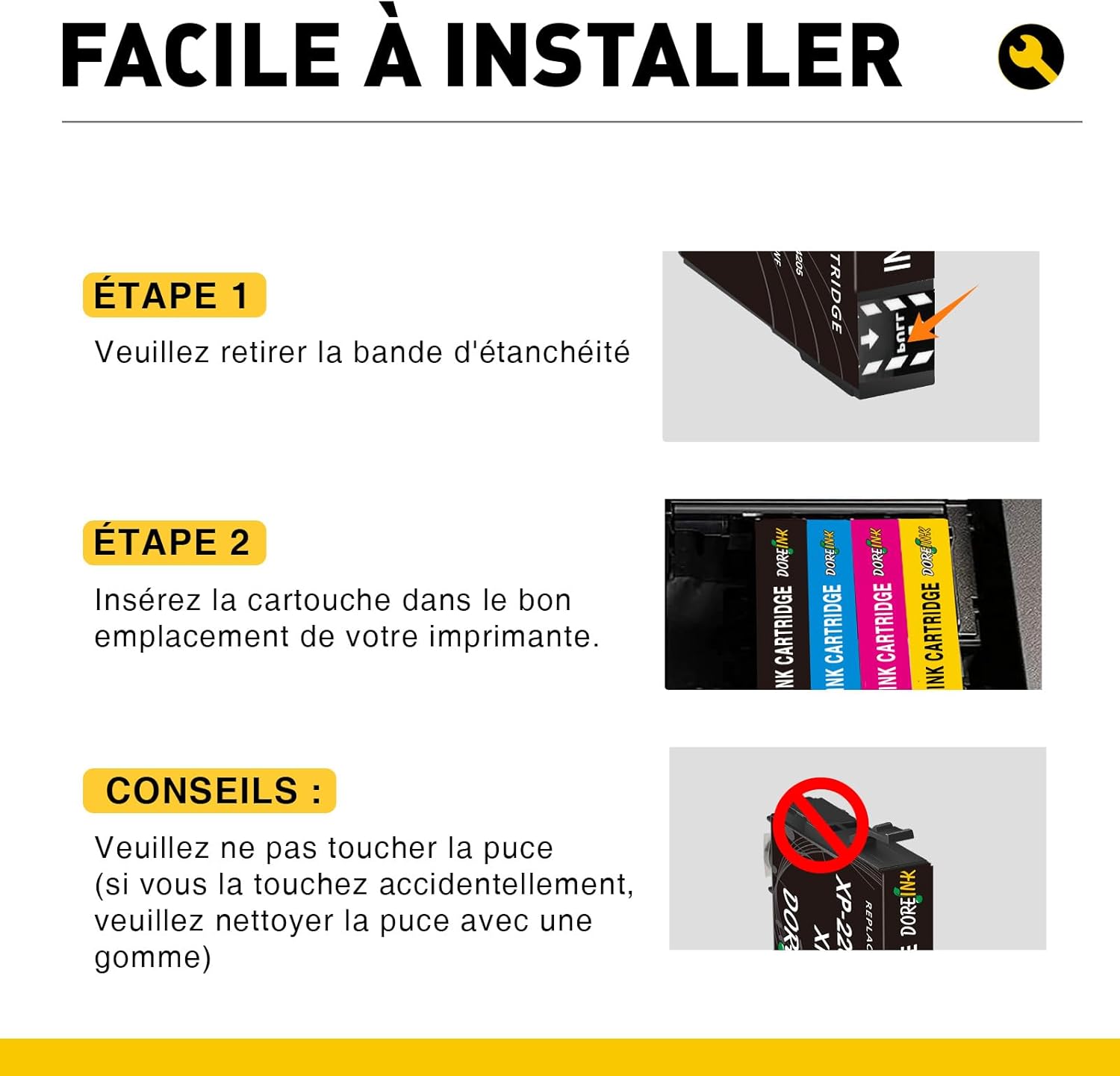 Thumbnail 4 de DOREINK 604 XL cartouches 500 pages 📠