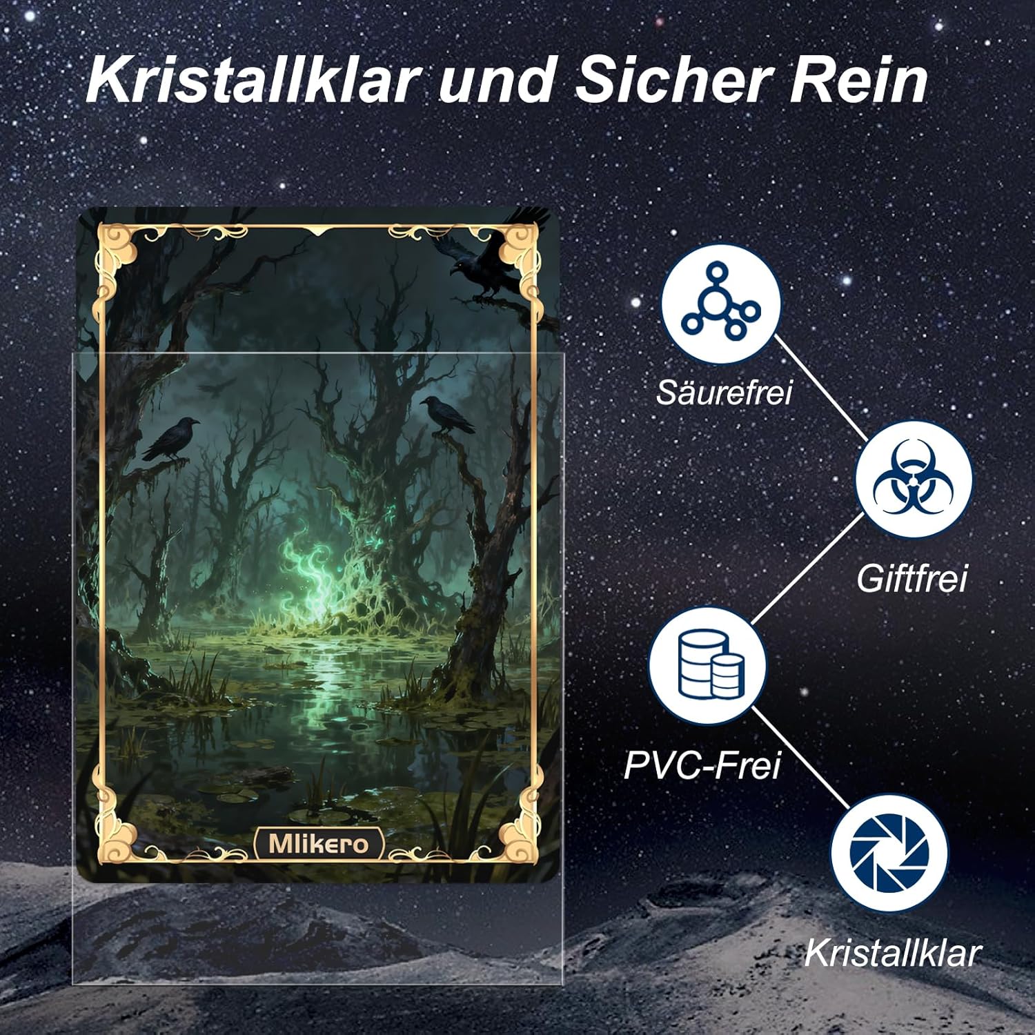 Detalle de Mlikero 600 Kartenhüllen für Doppelhüllen – Innenhüllen für 64 x 89 mm (MTG, TCG, Fußballkarten & Sportkarten)