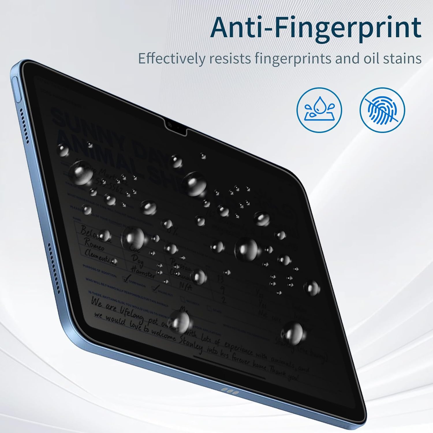 Detalle 2 de GOZOPO Privacy Screen Protector for iPad A16 11th Gen 11-inch