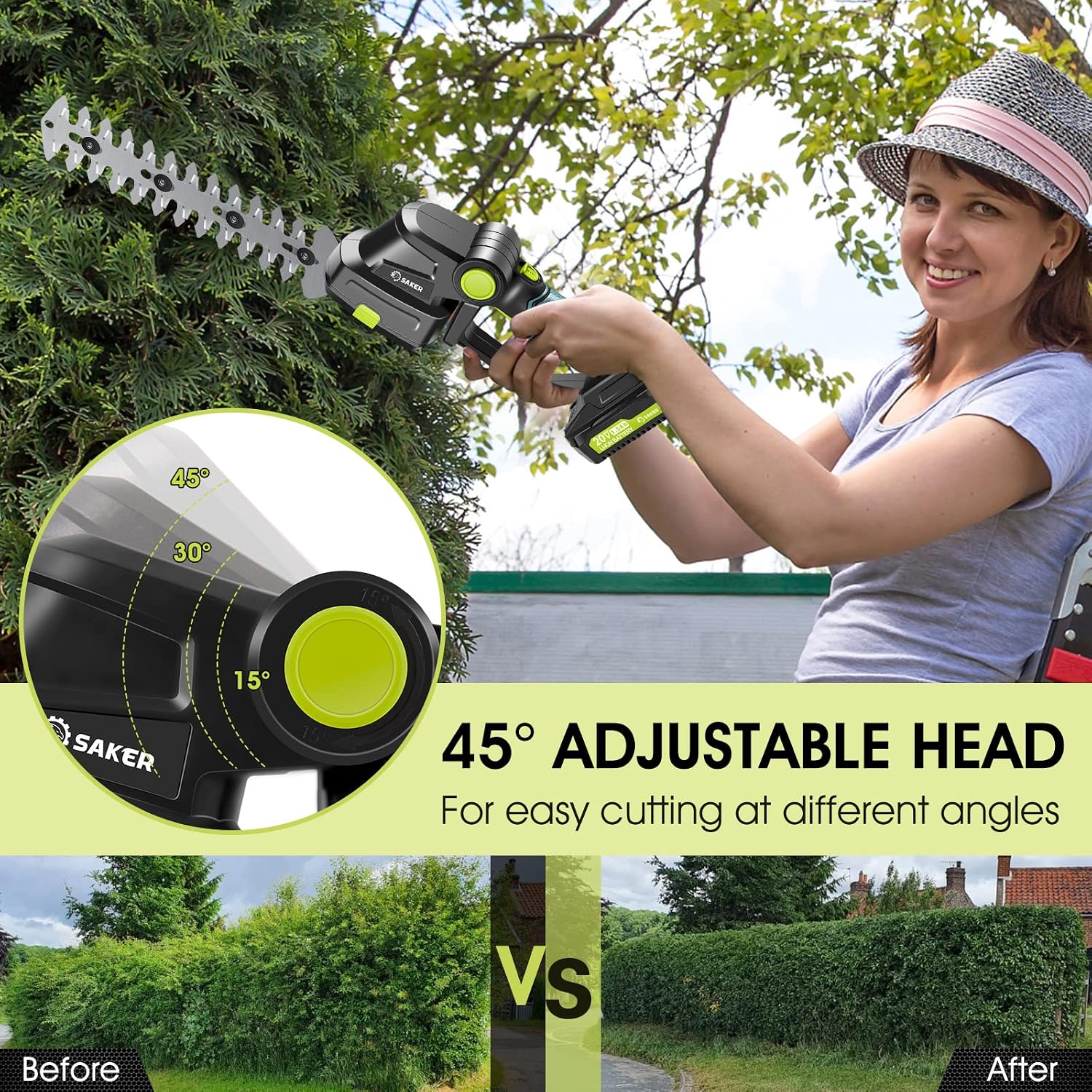 Thumbnail 3 de Saker 2 in 1 hedge trimmer 20V