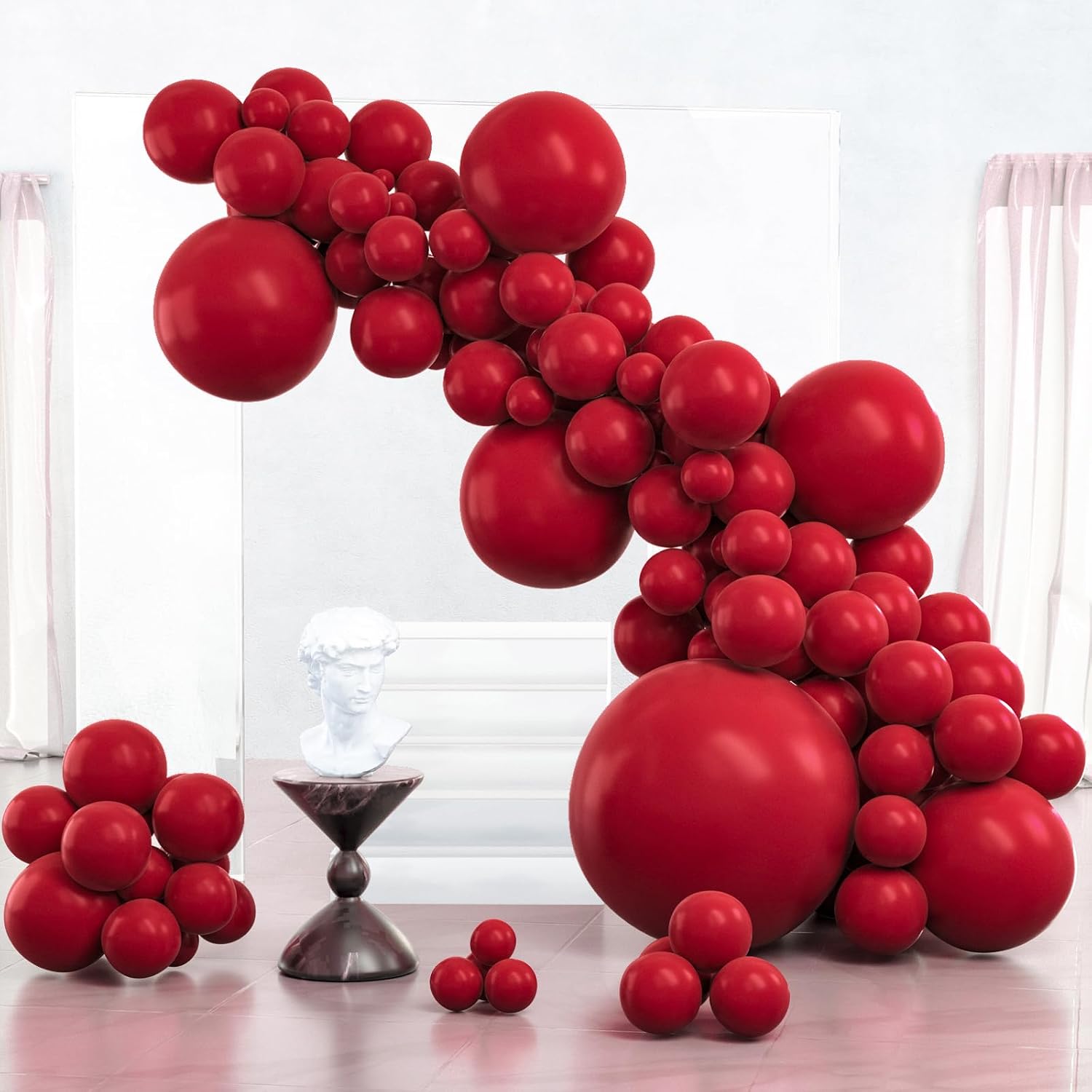 Detalle de PartyWoo Maroon Balloons 100 pcs ๐