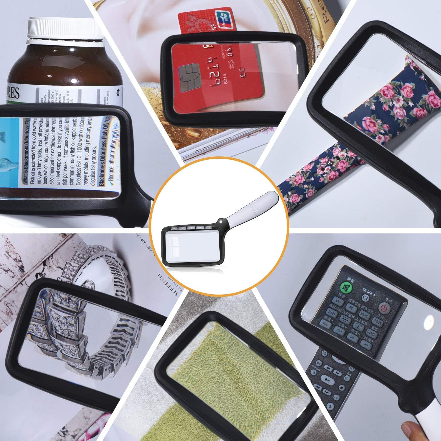 Thumbnail 6 de Kaome Rectangular Magnifying Glass 2X for Reading 📖