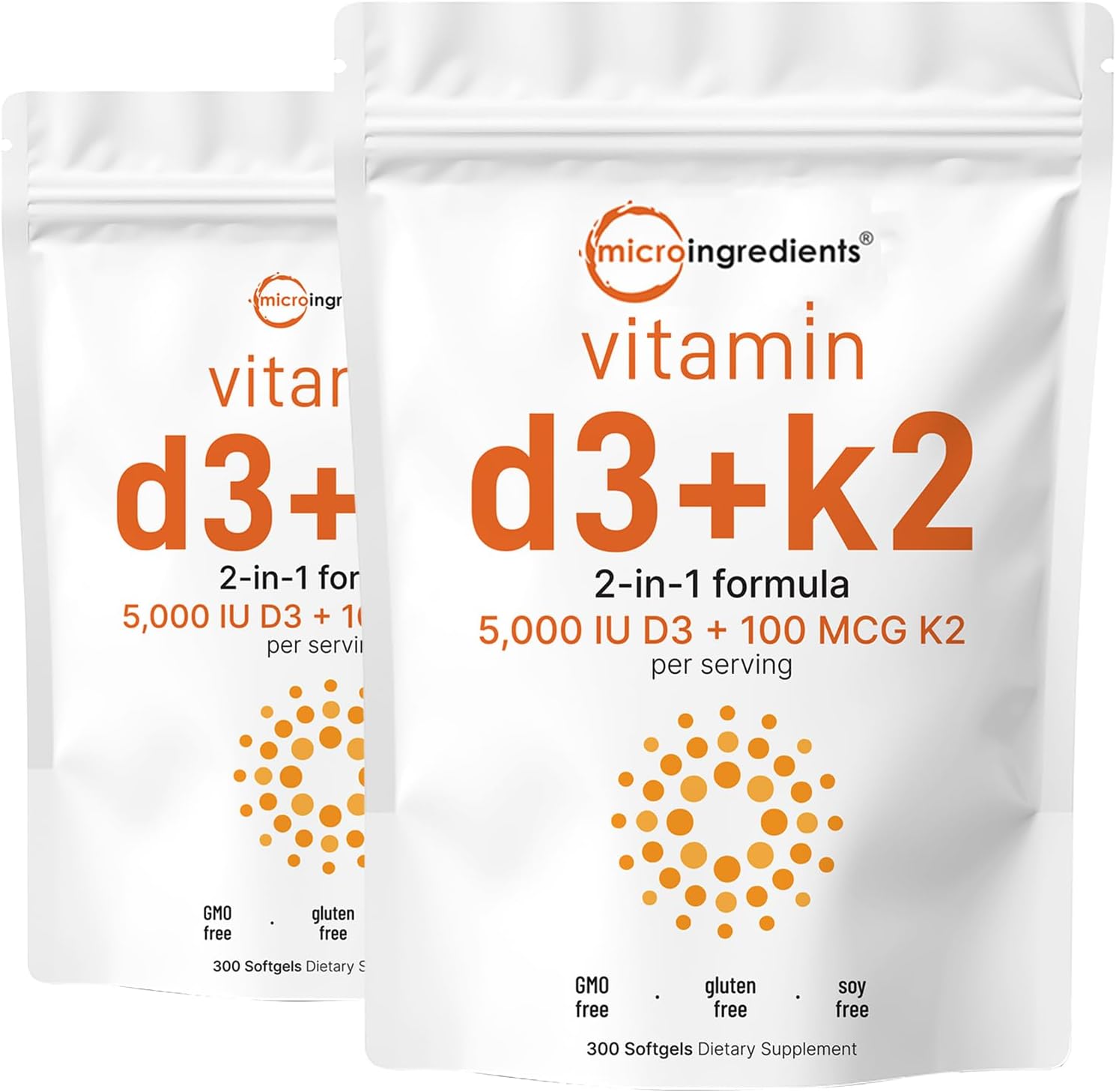 Thumbnail 6 de Micro Ingredients Vitamin D3 + K2 Supplement, 300 Softgels