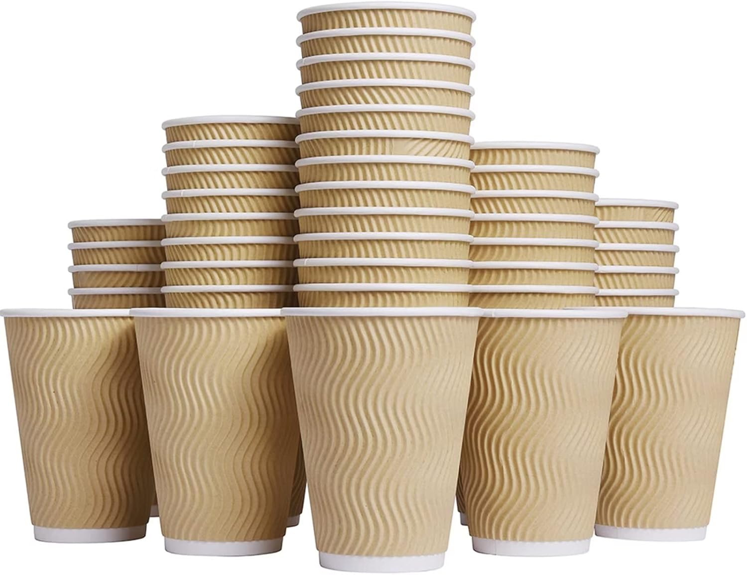 Detalle de Luckypack 12oz Paper Cups Ripple 🥤