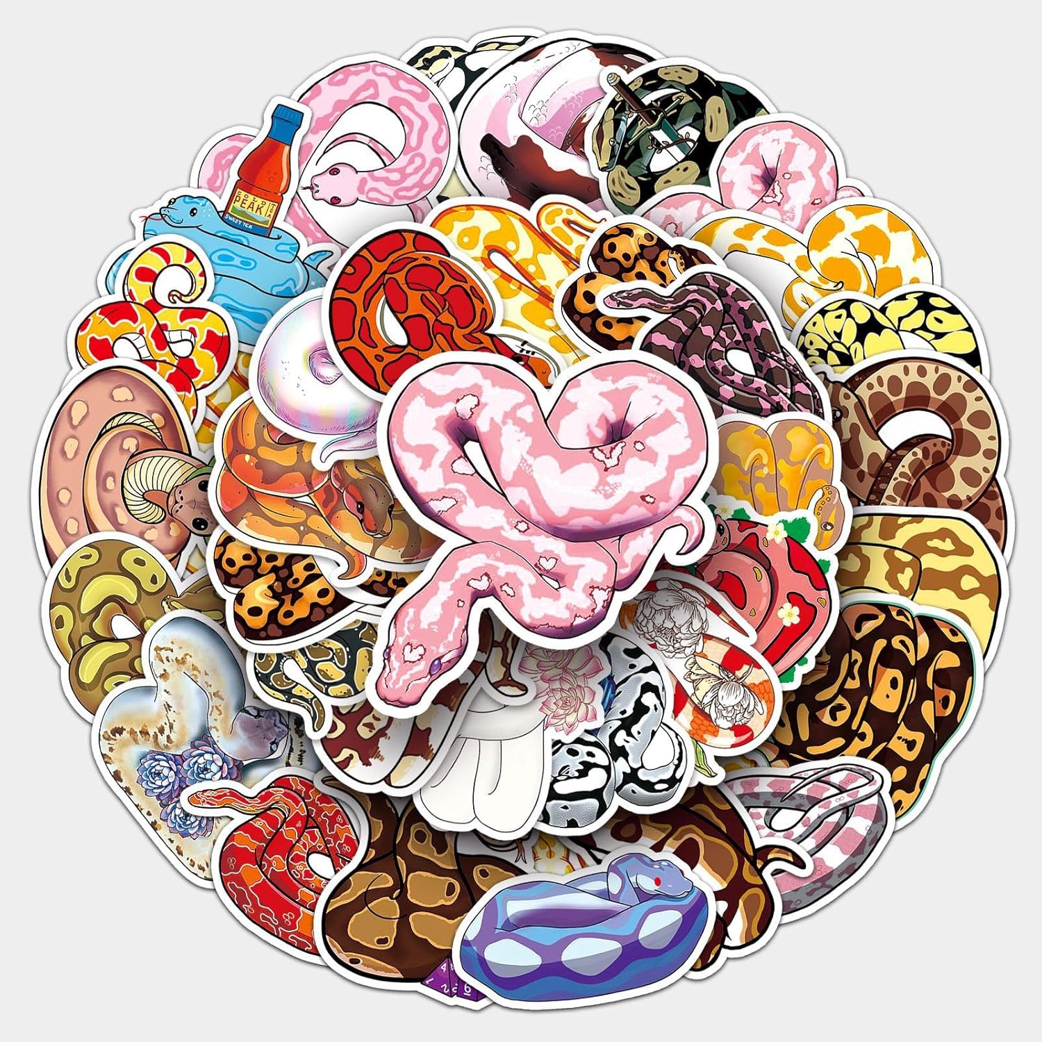 Thumbnail 2 de Bric Dodo 50er Schlangen-Aufkleber-Set (Vinyl, wasserdicht) für Auto, Laptop, Skateboard & mehr