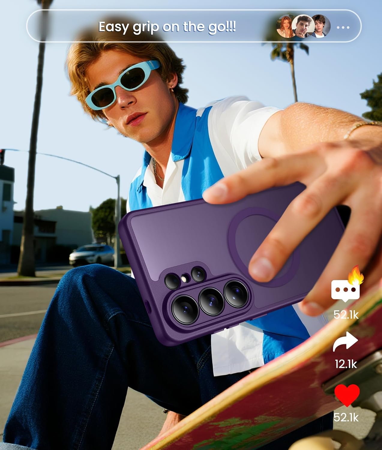 Thumbnail 6 de FNTCASE for Samsung Galaxy S26 Ultra Case (MagSafe, Screen Protector, Full Camera Protection) – Purple